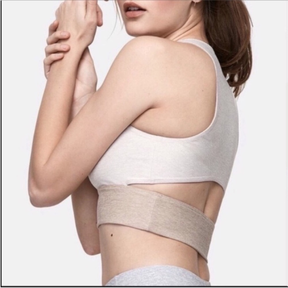 Outdoor Voices Tri-Tone Slashback Crop Top